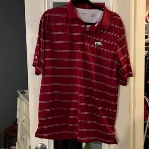 Red Arkansas razorbacks polo shirt